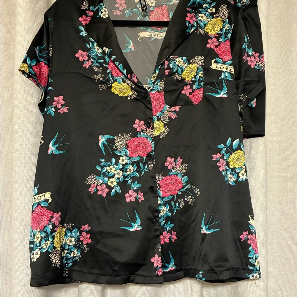 Torrid Pajama Shorts Set - Black - Picture 3 of 7